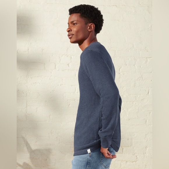 UpWest Cozy Up Waffle Crewneck Tee S135 - Picture 2 of 7